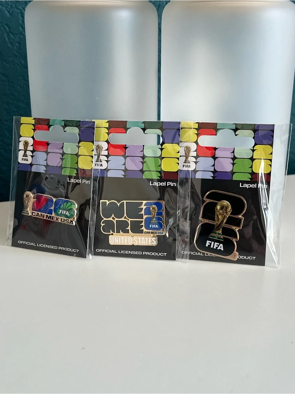 FIFA World Cup USA 2026 Soccer Football Canada Mexico Pins Badges Fan Souvenir